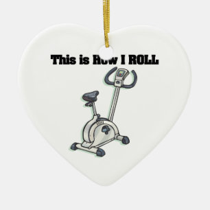 How I Roll (Exercise Bike) Ceramic Tree Decoration