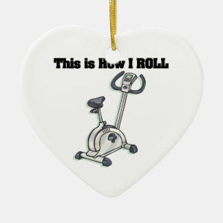 How I Roll (Exercise Bike) Ceramic Tree Decoration