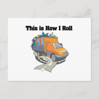 How I Roll (Garbage Truck) Postcard