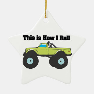 How I Roll (Monster Truck) Ceramic Tree Decoration