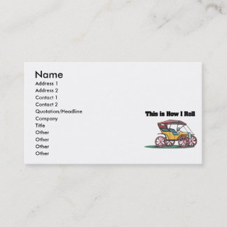 How I Roll (Old-fashioned Buggy/Car) Business Card