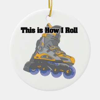 How I Roll (Roller Blades/Inline Skates) Ceramic Tree Decoration
