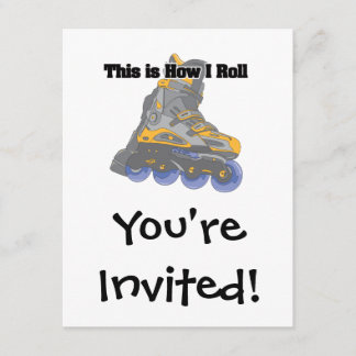 How I Roll (Roller Blades/Inline Skates) Invitation