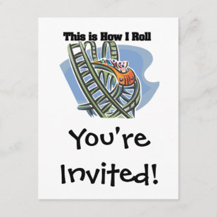 How I Roll (Roller Coaster) Invitation
