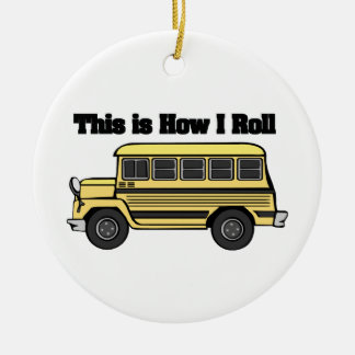 How I Roll (School Bus) Ceramic Tree Decoration