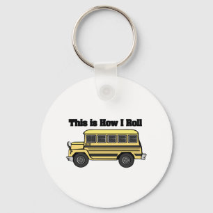 How I Roll (School Bus) Key Ring