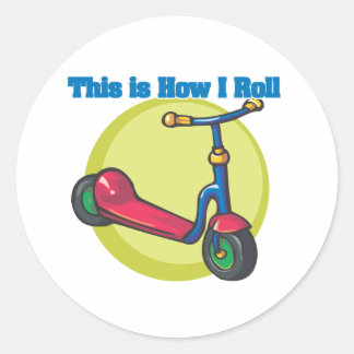 How I Roll (Scooter) Classic Round Sticker