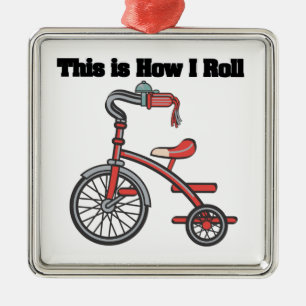 How I Roll (Tricycle) Metal Tree Decoration
