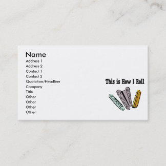 How I Roll Wallpaper Business Card
