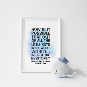 How is it possible that of all the little boys  poster