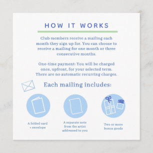 how it works info graphic business card