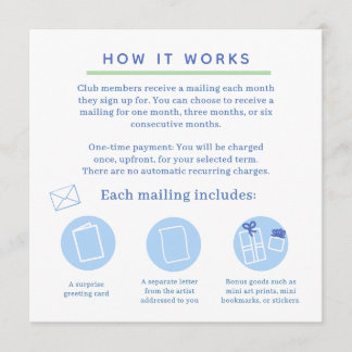 how it works info graphic business card