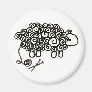 How Knitters See Sheep Magnet