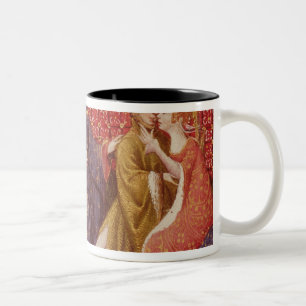 How Lancelot kissed Guinevere Two-Tone Coffee Mug