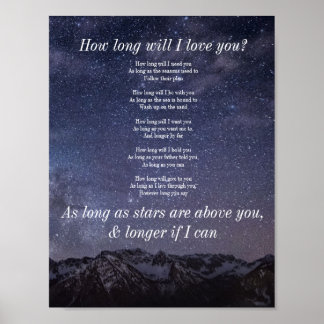 How long will I love you? poster