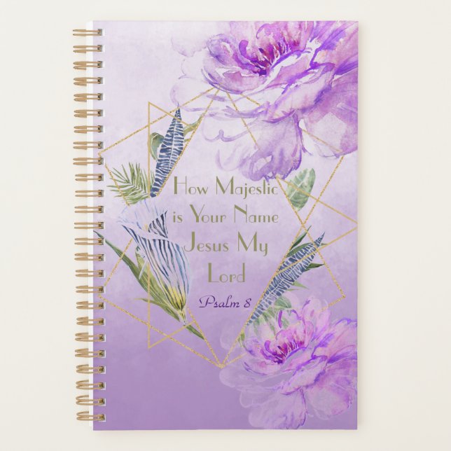 How Majestic is Your Name Watercolor Planner (Front)
