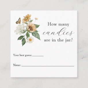 How Many Are in the Jar Shower Game Enclosure Card