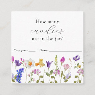 How Many Are in the Jar Shower Game Enclosure Card