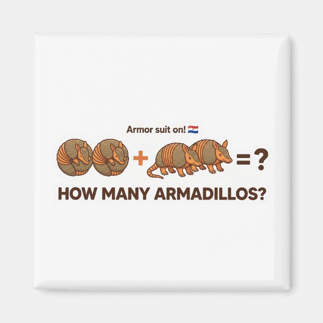 How Many Armadillos? Animal World Quest for Toddle Magnet (Front)