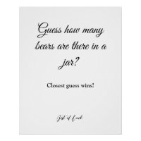 how many bears are there in a jar baby shower game