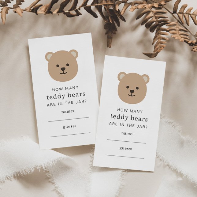 How Many Bears in The Jar - Bear Face Enclosure Card (How Many Bears in The Jar - Bear Face Enclosure Card)