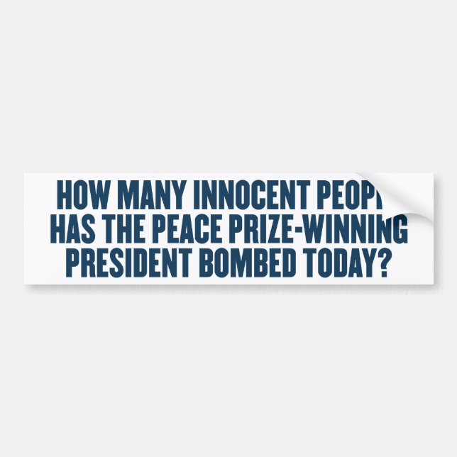How Many Bombed Today Bumper Sticker (Front)