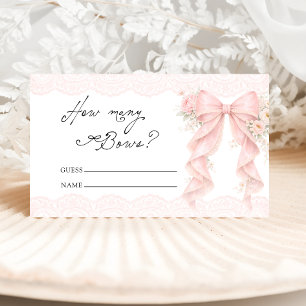 How many Bows Pink Floral Bow Enclosure Card