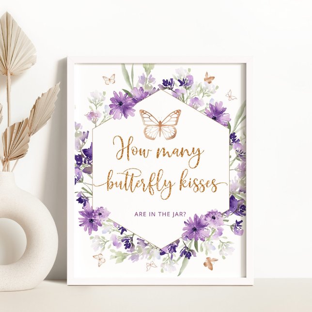 How many butterfly kisses baby shower game poster (Creator Uploaded)