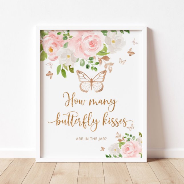 How many butterfly kisses baby shower game poster (Creator Uploaded)
