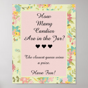 How Many Candies Are In The Jar Game Poster