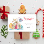 How many candies game - Gingerbread House Enclosure Card<br><div class="desc">Watercolor gingerbread house. Invitation baby shower Christmas party. Decorate the gingerbread house with Christmas candies,  candy cane,  orange slice and gingerbread cookies.</div>