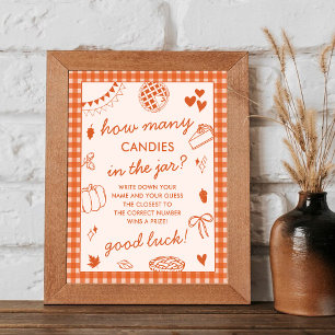 How Many Candies In The Jar? Party Game Poster