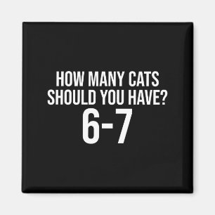 How Many Cats Should You Have 6-7 Funny 67 Meme Ca Magnet