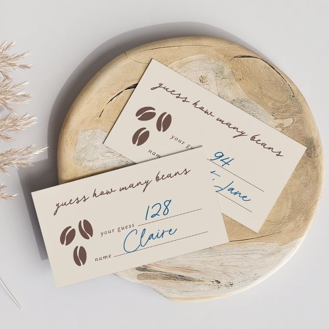 How Many Coffee Beans Are In The Jar Game Card (Creator Uploaded)
