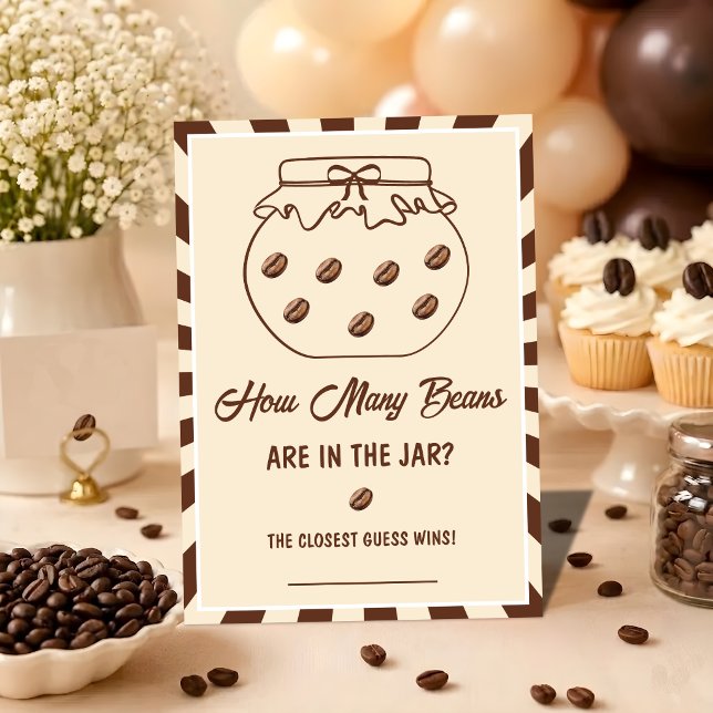 How many Coffee beans Baby Shower game Card (Creator Uploaded)
