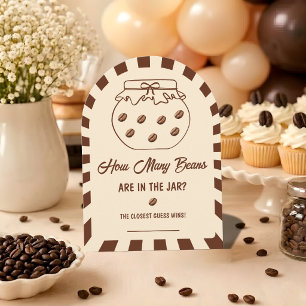How many Coffee beans Baby Shower game Card