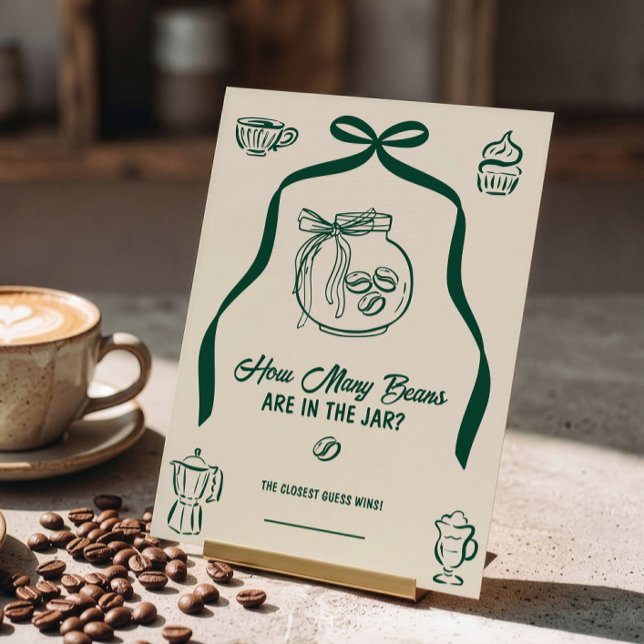 How many Coffee beans Baby Shower game Invitation (Creator Uploaded)