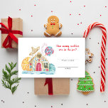How many cookies game - Gingerbread House Enclosure Card<br><div class="desc">Watercolor gingerbread house. Invitation baby shower Christmas party. Decorate the gingerbread house with Christmas candies,  candy cane,  orange slice and gingerbread cookies.</div>