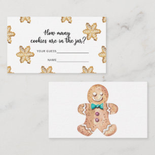  How many cookies / Gingerbread boy game Enclosure Card