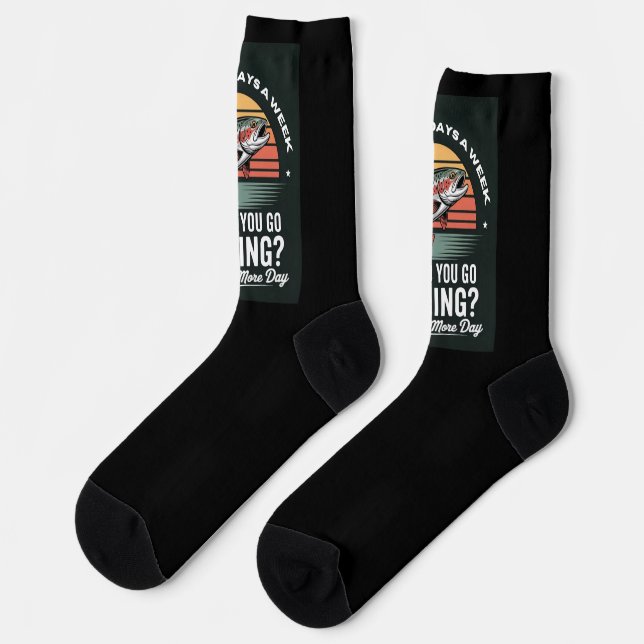 How Many Days A Week Should You Go Fishing Socks (Left)