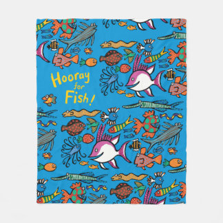 How Many Different Fish Can You See? Fleece Blanket