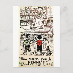 How many for a penny? postcard