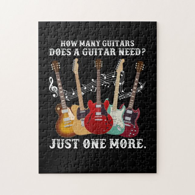 How Many Guitars Gift For Guitar Player Jigsaw Puzzle (Vertical)