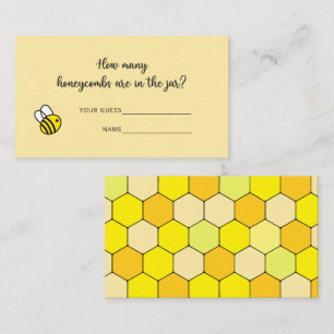  How many honeycombs baby shower game  Enclosure Card