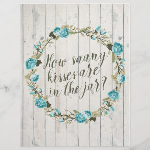 How Many Kisses are in the Jar Bridal Shower Game