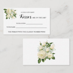 How Many Kisses Bridal Shower Game Card