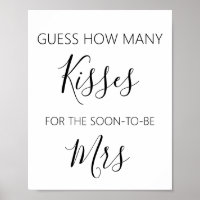 How Many Kisses Bridal Shower Game
