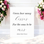 How Many Kisses Bridal Shower Games Poster<br><div class="desc">How many Kisses Bridal shower games sign poster for Bridal Shower,  Brunch and bubbly,  Bachelorette party,  wedding shower. please check out our store collection for matching items.</div>