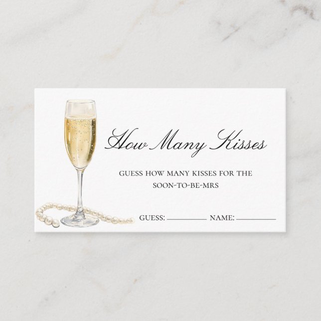 How Many Kisses  Enclosure Card (Front)