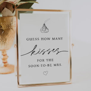 How Many Kisses for the Soon to be Mrs Sign